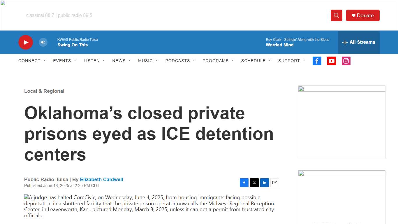 Oklahoma’s closed private prisons eyed as ICE detention centers